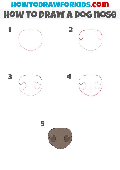 Dog Nose Drawing Tutorial, Drawing Dog Noses, Dog Snout Drawing, How To Draw A Dog Nose, Dog Drawing Tutorial Step By Step, How To Draw Dog Face, How To Draw Dog Eyes, How To Draw A Dog Face, How To Draw Dogs Step By Step