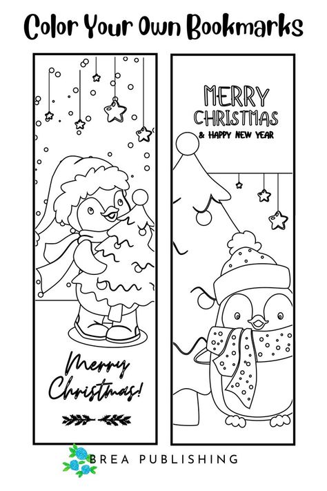 Free Printable Christmas Bookmarks, Christmas Bookmarks Diy, Christmas Bookmarks Printable, Printable Christmas Bookmarks, Coloring Bookmarks Free, Bookmarks To Color, Bookmark Christmas, Christmas Bookmark, Homemade Bookmarks