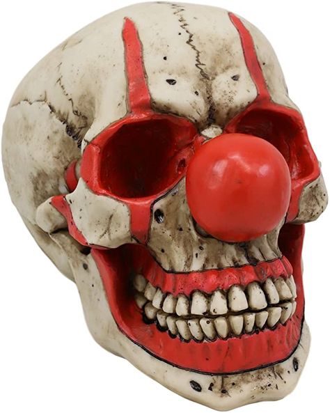 Macabre Sculpture, Skeleton Clown, Skull Clown, Joker Skull, Clown Skull, Macabre Halloween, Jester Clown, Halloween Skulls, Clown Nose