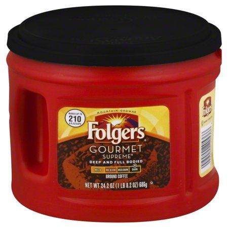 Folgers Gourmet Supreme Dark Ground Coffee, 24.2 oz Folgers Coffee, French Roast, Coffee Canister, Dark Roast Coffee, Ground Coffee, Dark Roast, Cold Brew Coffee, Coffee Pods, Coffee Cafe