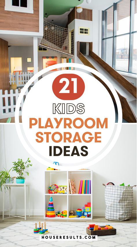 Looking for storage solutions for your kids' playroom? 🧸📚 Explore these practical and fun ideas that help keep toys organized and easily accessible. Perfect for creating an inviting and tidy space! Don’t forget to save this pin for your next playroom makeover! 📌🌟 Playroom Craft Organization, Playroom Next To Kitchen, Playroom Nook Ideas, Playroom Shelf Organization, Kids Playroom Decor Ideas, Storage Ideas For Playroom, Basement Playroom Storage, Playroom Zones, Playroom Built In Storage