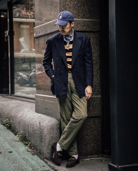 Americana Fashion Men, Japanese Workwear, Mens Military Jacket, Preppy Mens Fashion, Preppy Men, Ivy Style, Dad Fashion, Street Fashion Men Streetwear, Americana Fashion