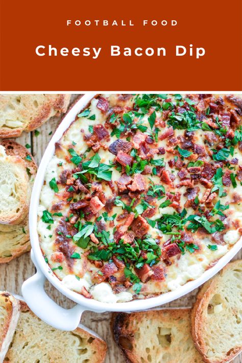 Say hello to your new favorite get-together must-have! 😍 This Cheesy Bacon Dip is not only mouthwatering but also easy-to-make. It's perfect for parties, game nights, or any occasion that calls for delicious food. Trust us, your friends will be coming back for more! 🎉 Cheesy Bacon Dip, Bacon Dip, Game Day Party, Veggie Chips, Cheesy Bacon, Amazing Appetizers, Party Appetizers, Best Comfort Food, Football Food