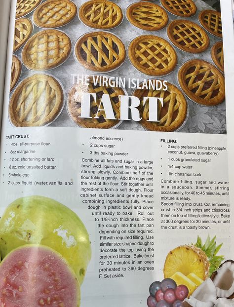 Guava Tart Recipes, Virgin Islands Recipes, Vienna Cake Virgin Islands Recipe, Virgin Islands Food, Coconut Tarts Recipe Caribbean, St Croix Virgin Islands Food, Guava Fridge Tart Recipes, Caribbean Coconut Tart, Vienna Cake