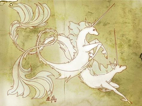 Narwhals favourites by tursiart on DeviantArt Last Unicorn, The Last Unicorn, Unicorn Art, Horse Drawings, 수채화 그림, Fantasy Creatures Art, Mythical Creatures Art, Narwhal, Horse Art