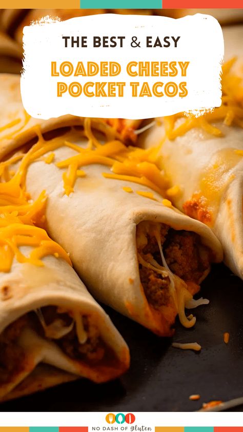 Loaded Cheese Pocket Tacos, Pocket Tacos, Creamy Salsa, Quick Family Dinners, Cooking With Ground Beef, Easy Taco Recipes, Taco Seasoning Packet, Creative Snacks, Easy Taco