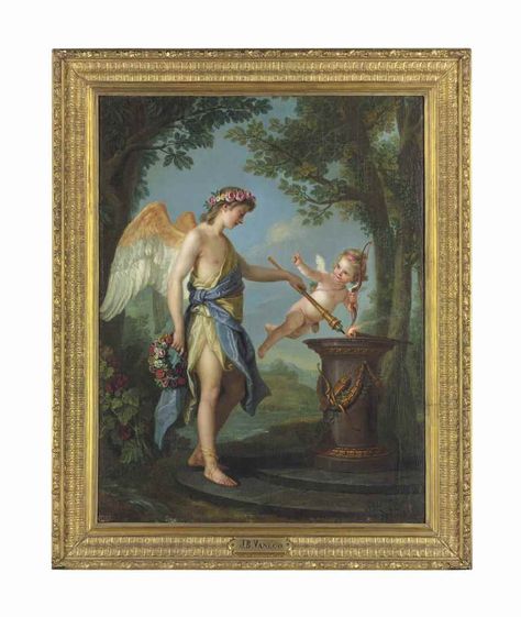 Hyman and Cupid, 1772 by Charles Amédée Philippe van Loo (1719-1795) Victorian Art, Old Paintings, God Art, Memento Mori, French Art, Turin, Oil On Canvas, Painter, Art Gallery