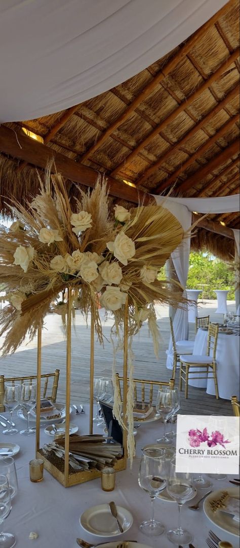 Tulum Centerpieces, Blossom Wedding, Cherry Blossom Wedding, Dream Destination Wedding, Center Pieces, Wedding Boutique, Riviera Maya, Wedding Florist, Cancun