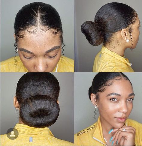 Updo Cabello Natural, Afro Hair Types, Donut Bun Hairstyles, Natural Hair Wedding, Donut Bun, Hair Donut, Natural Hair Bun Styles, Natural Hair Diy, Quick Natural Hair Styles