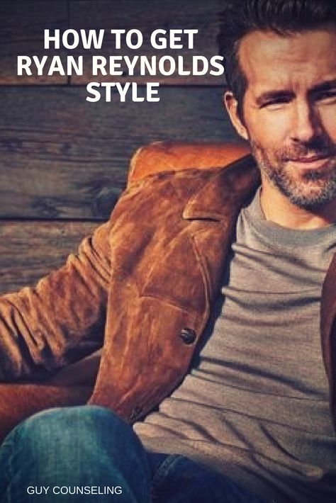 Learn how to style like Ryan Reynolds from clothing to facial hair. Simple, easy to follow tips in just one click. #ryanreynolds #mensstyle #mensfashion #malecelebrities Ryan Reynolds Clothing Style, Ryan Reynolds Wardrobe, Tom Hardy Style Casual, Mens Clothing Styles Over 50 Casual, Ryan Reynolds Fashion Style, Ryan Reynolds Winter Style, Ryan Reynolds Style Outfits, Mens Fashion Over 50 For Men, Ryan Reynolds Style 2023