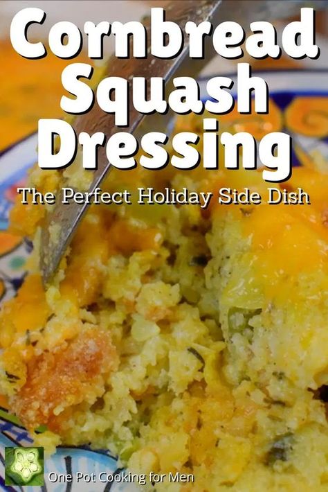 Squash Dressing Cornbread, Squash Dressing Recipe, Squash Casserole With Stuffing, Zucchini Dressing, Squash Dressing, Cooking Yellow Squash, Southern Squash Casserole, Food For Family, Yellow Squash Recipes