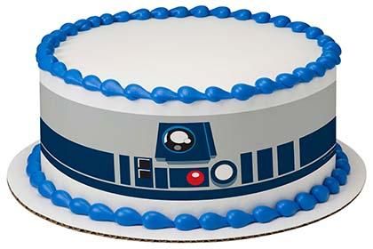 R2d2 Cake, Baptism Cake Boy, Star Wars Cake Toppers, Star Wars Birthday Cake, Baby Boy Cake Topper, Star Wars Cookies, Round Star, Cake Borders, Star Wars Cake