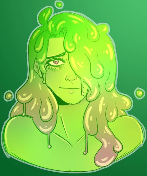 Slime Person Art, Ooze Dnd Character, Slime Hair Drawing, Slime Character Art Male, Male Slime Oc, Male Slime Character, Slime Person Character Art, Slime Humanoid Male, Dnd Slime Character