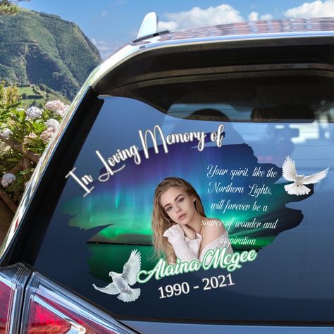 Mom Memorial, Memorial Portrait, Memorial Decals, In Loving Memory Quotes, Always On My Mind, Memories Quotes, On My Mind, First Car, Custom Decals