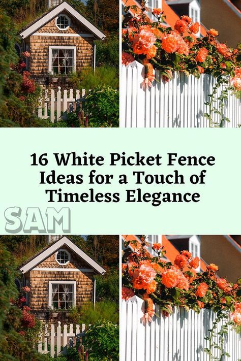 White Picket Fence Ideas, Picket Fence Ideas, Wood Picket Fence, Fence Designs, White Picket Fence, Fence Ideas, Picket Fence, Fence Design, Home Look