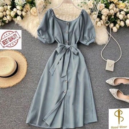 Teenage Modest Outfits, Half Sleeve Dress Casual, Sleeve Dress Casual, Half Sleeve Dress, Trendy Dress Outfits, Muslim Fashion Dress, Korean Fashion Dress, Casual Day Outfits, Stylish Dress Book