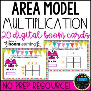 2 Digit By 2 Digit Multiplication, 3rd Grade Multiplication, Area Model Multiplication, 2 Digit Multiplication, Partial Products, Area Model, 4th Grade Math Worksheets, Math Education, Multiplication Worksheets