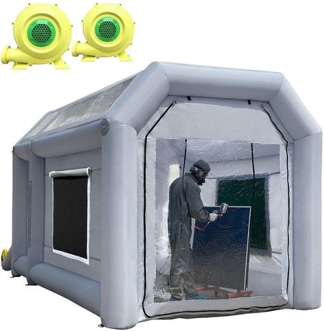 Professional inflatable spray booth perfect for use with spray paint products such as Cerakote, DuraCoat, KG, and more! Automotive Paint Booths, Portable Paint Booth, Airbrush Spray Booth, Spray Paint Booth, Indoor Paint, Paint Booth, Spray Booth, Elephant Trunk, Auto Part