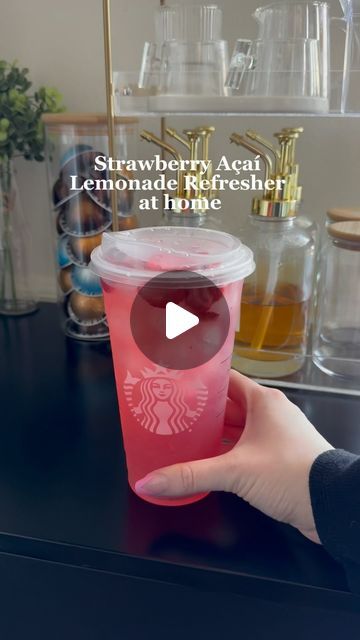 BECCA MORGAN on Instagram: "Strawberry a�çaí lemonade refresher at home🍓🍋 #strawberryacairefresher #strawberryacailemonade #starbucksrefreshers #drinksathome #starbucksathome #strawberryacai #coffee #coffee #delicious #goodmorning #bhfyp #breakfast #morning #cake #chocolate #homemade #lunch #foodstagram #foodphotography #cafe #dessert #foodblogger #starbucks #tea #coffeetime #brunch #coffeelover" Strawberry Açaí Lemonade Refresher, John Mark Pantana, Starbucks Strawberry Refresher, Strawberry Açaí Lemonade, Refresher At Home, Acai Drink, Lemonade Refresher, Starbucks Strawberry Acai Refresher, Morning Cake