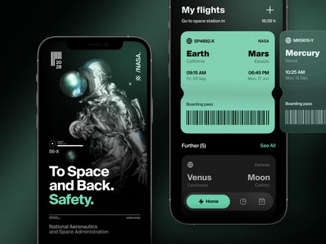 Music App Design, Ui Ux 디자인, App Design Layout, Card Ui, Space Tourism, App Concept, Mobile App Design Inspiration, App Interface Design, Mobile Interface