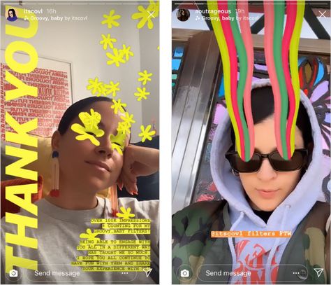 8 Artists Creating Fun AR Effects for Instagram Stories - Later Blog Filters On Instagram, Story Filters, Magazine Design Cover, Ar Filter, Autumn Instagram, Instagram Story Filters, Insta Filters, Filter Design, Travel Photography Inspiration