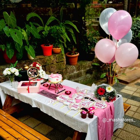 Minimal & Elegant Table Decor 💖 Don't miss out on the chance to make your loved ones feel special 🫶 @_mashstores_ 💫 Transforming moments into lifetime memories ✨ ( Bride to be, bridal shower, table decor, helium balloons, cozy, pink and white, bridesmaid, team bride, Mangalore cafe, cafe and restaurant, event management ) #bridesmaids #bridetobe #mangalore Bridal Shower Table Decor, Elegant Table Decor, Shower Table Decor, Bridal Shower Table, Shower Table, Cafe And Restaurant, White Bridesmaid, Mangalore, Helium Balloons