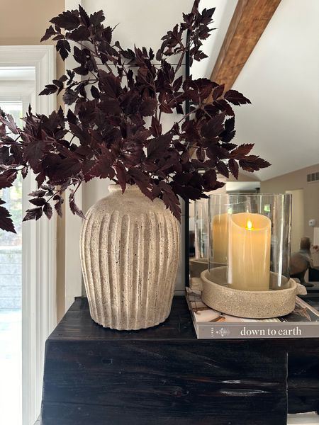 Becki Owens x Surya Marlene … curated on LTK Studio Mcgee Flower Arrangements, Studio Mcgee Floral Arrangement, Becki Owens Surya, Studio Mcgee Brown Vase, Console Styling, Moody Decor, Console Table Styling, Real Touch Flowers, Affordable Decor