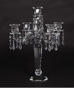 Clear crystal candelabra 5-light with hanging crystal beads #20227 Acrylic Candelabra Wedding Centerpieces, Silver Candelabra Centerpiece, Crystal Candle Holders Centerpieces, Crystal Candleabras Centerpiece Wedding, Candelabra Centerpieces, Crystal Candelabra Wedding, Floor Candelabra, Accessories For Wedding, Chandelier Centerpiece