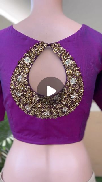 Purple Colour Blouse Designs, Blouse Embroidery, Ethnic Wear, Chennai, Purple Color, Blouse Designs, Bespoke, Wedding Inspiration, Wedding Dresses