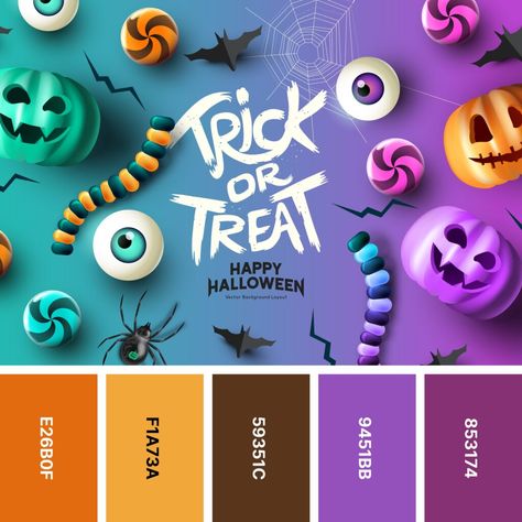 Fall Themed Color Palette, Modern Halloween Color Palette, Halloween Color Palette Hex Code, Beetlejuice Color Palette, Color Palette Halloween, Halloween Colour Palette, Spooky Color Palette, Halloween Color Scheme, Trending Color Palettes