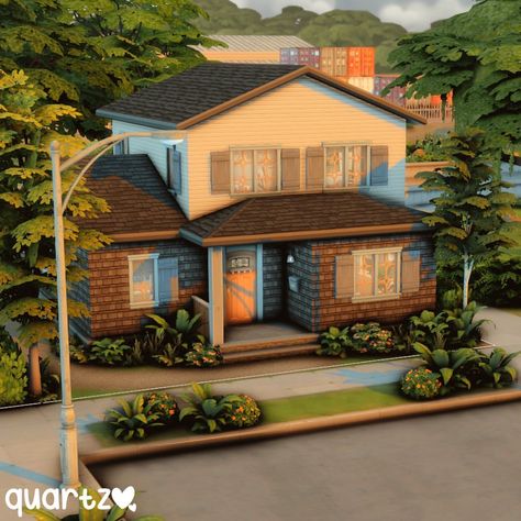 Sulsul! 🤎 [Willow Creek rebuilt] • Puisqu’on va bientôt avoir un nouveau pack d’extension qui nous permettra d’avoir plusieurs foyers sur… | Instagram Sims 4 Willow Creek, Small Family Home, Sims 4 House Plans, Sims 4 House Building, Sims Building, Sims House Plans, Sims House Design, Sims Four, Willow Creek