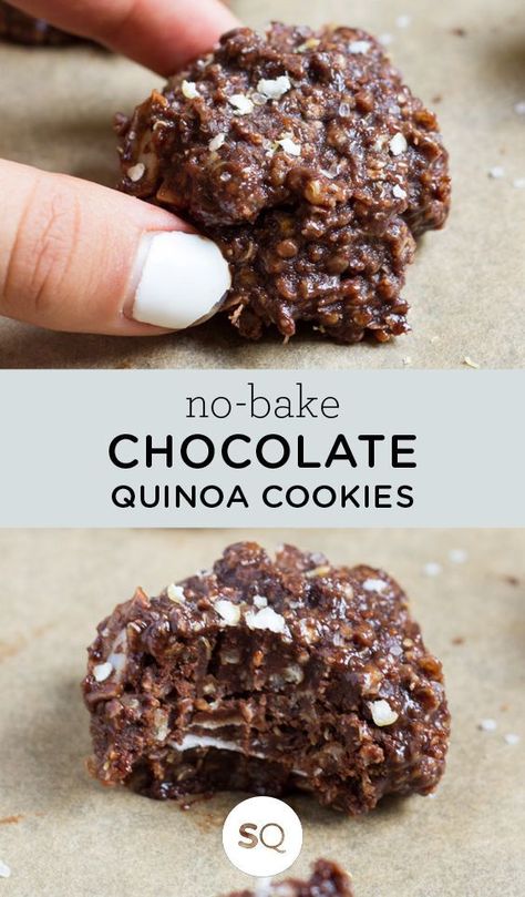 Baking Recipes For Beginners, Quinoa Cookies, Chocolate Quinoa, Healthy Cookies, Vegan Cookies, Healthy Sweets, Recipes For Beginners, Healthy Dessert Recipes, Gluten Free Desserts