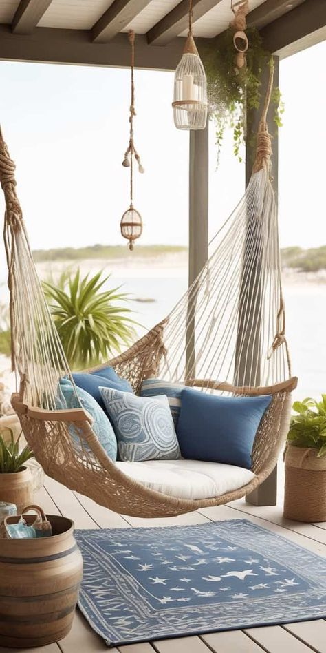 33 Free-Spirited Boho Patios for Whimsical Outdoor Retreats - Peak Patio Life Witchy Color Palette, Patio Bohemio, Unique Tile Patterns, Indian Inspired Decor, Patio Hammock, Bohemian Patio, Coastal Patio, Boho Lounge, African Inspired Decor