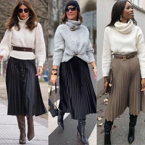 How To Style Pleated Skirt, Pleated Midi Skirt Outfit, Midi Skirt Outfit Winter, A Line Skirt Outfits, Looks Kate Middleton, Midi Skirt Outfit, Winter Skirt Outfit, Stylish Work Attire, Pleated Long Skirt