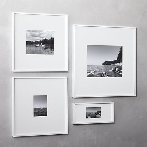 Gallery White 11x14 Picture Frame + Reviews | CB2 Gold Gallery Wall, 11x14 Picture Frame, Unique Picture Frames, A Frame Cabins, Modern Picture Frames, 5x7 Picture Frames, 8x10 Picture Frames, Family Photo Frames, Modern Gallery Wall