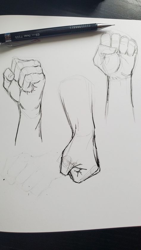 Fist Reference Drawing, Fist Hand Reference, Man Hands Drawing, Male Hands Drawing, Hand Practice Drawing, Forearm Drawing, Fist Drawing Reference, Fist Drawing, The Body Drawing