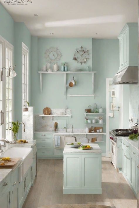 kitchen interior design, interior kitchen design, kitchen wall paint, kitchen paint colors Light Oak Floors, Kitchen Decor Styles, Kitchen 2024, Sage Green Kitchen, Green Kitchen Cabinets, Green Cabinets, Paint Can, Kitchen Paint, Green Kitchen