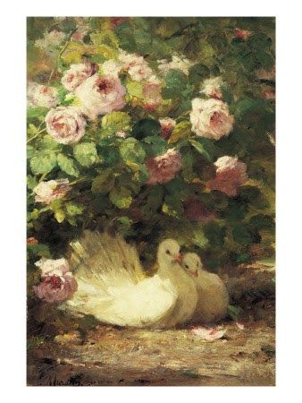 Two Doves by Alphonse Muraton 1824-1911 Come Rest Awhile by Lucy Maude Montgomery 1874-1942 Come rest awhile, and let us idly stray, I... Wallpaper Edgy, Ed Wallpaper, Two Doves, Wallpaper Homescreen, Wallpaper Retro, Rennaissance Art, 수채화 그림, Wallpaper Vintage, Old Paintings