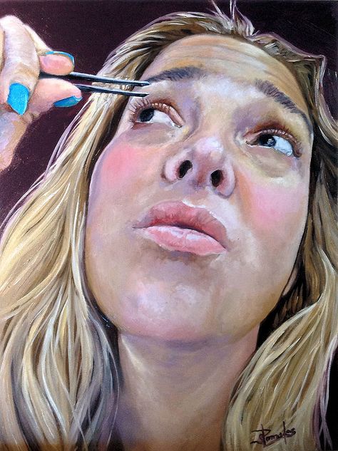 Sharon Pomales - Contemporary Realism | Paintings A Level Art Themes, Realism Paintings, Portraiture Artist, Everyday Scenes, Meaningful Paintings, Hyperrealistic Art, Feminism Art, Contemporary Realism, Personal Investigation