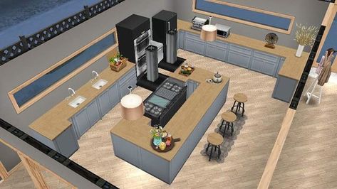 Sims Freeplay Kitchen Ideas, Sims Decor, Sims Freeplay Houses, Sims Inspiration, Sims Free Play, Sims 4 House Plans, Sims Ideas, Casas The Sims 4, Sims Games