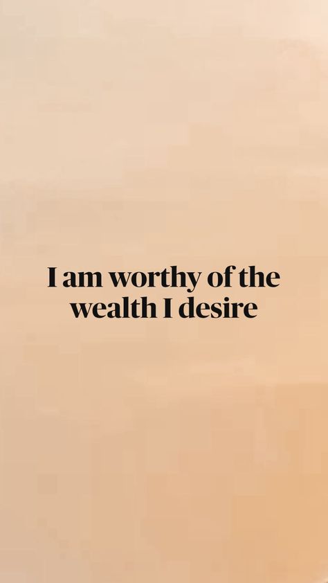 I am worthy of😎 Affirmation Money, Financial Affirmations, Second Brain, Worthy Quotes, Hope Solo, Attracting Wealth, Manifest Wealth, Money Wealth, Wealth Affirmations