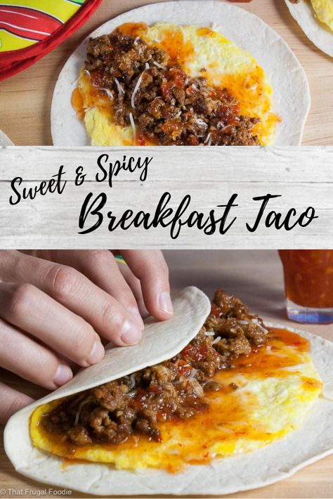 These sweet and spicy breakfast burritos are made with chorizo for spice and my favorite sweet chili sauce for an exciting Asian twist on Mexican breakfast burritos. At only $3 for breakfast for two, this breakfast is a popular one! It’s also our go to camping breakfast, easy to make over a fire. Spicy Breakfast Burritos, Mexican Breakfast Burritos, Spicy Breakfast, Breakfast For Two, Asian Breakfast, Fancy Breakfast, Red Chili Sauce, Camping Breakfast, Breakfast Easy