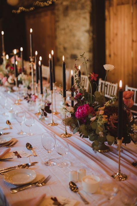 This Cliffs of Moher Wedding Ended with a Luxe Pub Dinner You Have to See | Junebug Weddings Velvet Bridesmaids Dresses, Tall Candles, Pub Wedding, Wedding Congratulations, Tall Candle, Cliffs Of Moher, Moody Wedding, Wedding Mood, Junebug Weddings