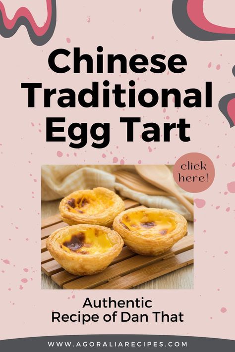 Experience the exquisite flavors of Guangdong with the Chinese Traditional Egg Tart – Dan That! 🥧💛 This classic dessert boasts a flaky shell and luscious egg custard filling, blending the best of British and Portuguese influences. Originating before Western colonialism, it has delighted taste buds for generations. Savor the richness of its creamy texture and indulge in the warmth of every freshly baked bite. Find this beloved treat at Chinese bakeries worldwide! #EggTart #ChineseDessert Chinese Egg Tart Recipe, Chinese Egg Tart, Tart Shells Recipe, Egg Custard Recipes, Egg Tart Recipe, Portuguese Egg Tart, Tart Dessert, Chinese Dessert, Egg Custard