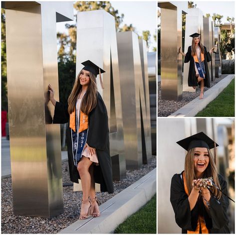 Graduation Pictures Csuf, Michigan Graduation Pictures, Csuf Graduation Pictures, Csuf Graduation, Ucf Grad Photos, Michigan State University Graduation Pictures, Texas State University Graduation Photos, Grad Poses, College Graduation Photoshoot