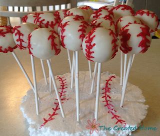 Baseball Cake Pops, Fun Cake Pops, Baseball Cupcakes, Themed Snacks, Baseball First Birthday, Baseball Boy, Baseball Cake, Cupcake Cake Designs, Movie Snacks