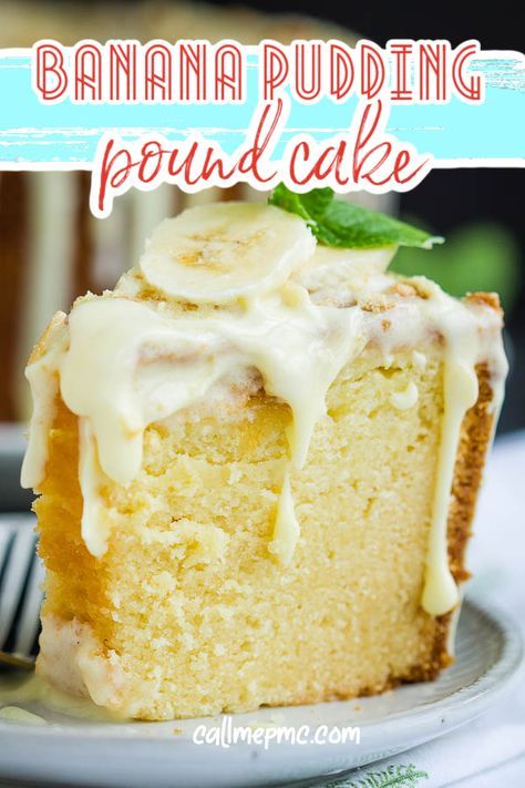 Jamaican Dessert Recipes, Banana Pudding Pound Cake, Fluffy Pound Cake, Banana Pound Cake, Banana Pudding Ingredients, Pound Cake Recipes Easy, Banana Pudding Cake, Best Banana Pudding, Banana Dessert Recipes