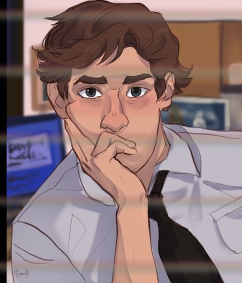 Lauren 🌿 on Instagram: “May I please have a shaggy-haired pranky coworker?  #jim #jimhalpert #tuna #theoffice #pjo #hoo #percyjacksonart #art #drawing #digitalart…” The Office Drawing, Jim Halpert The Office, Pam The Office, The Office Jim, Jim Halpert, Office Fan, Pjo Hoo, Percy Jackson Art, Office Art