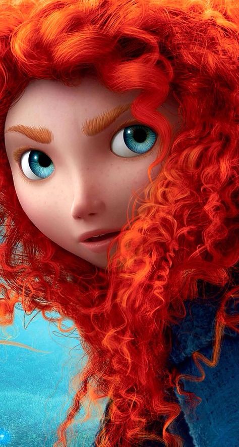 Brave. You can tell by the eyebrows, she is a real redhead! LOL Drawing Disney Princesses, Drawing Disney, Disney Princesses, Ariel, Brave, For Women, Disney, Red, Hair