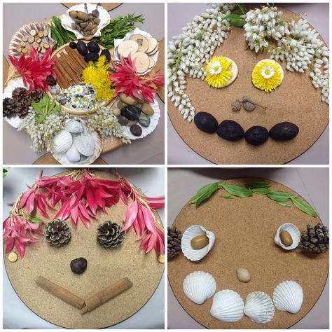 Transient Art, Kindergarten Art Crafts, Nature Club, Nature Camp, Mandala Ideas, Reggio Emilia Inspired, Eyfs Activities, Nature Camping, Happy Faces